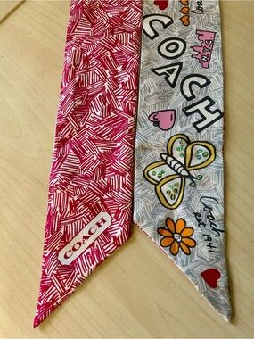 Coach Poppy Butterfly Graffiti Scarf Sequins Rare Find